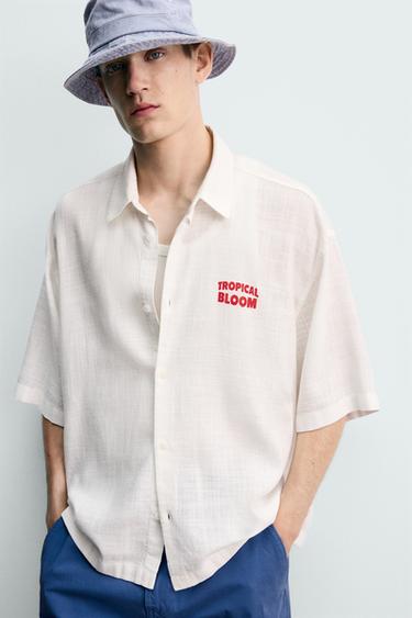 RELAXED FIT FRUIT PRINT SHIRT - White by Zara - Image 5
