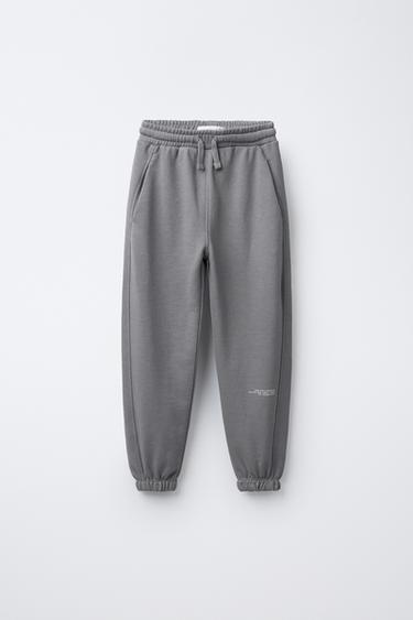 SLOGAN PRINT SWEATSHIRT AND JOGGERS SET - Light grey by Zara - Image 5