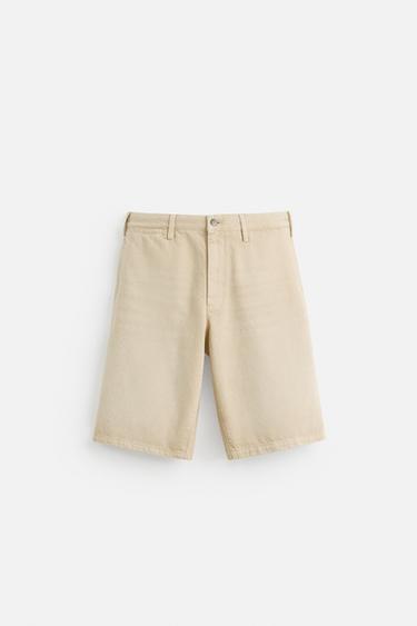 Zara BAGGY FIT BERMUDA SHORTS © OTIS KWAME KYE QUAICOE - taupe brown