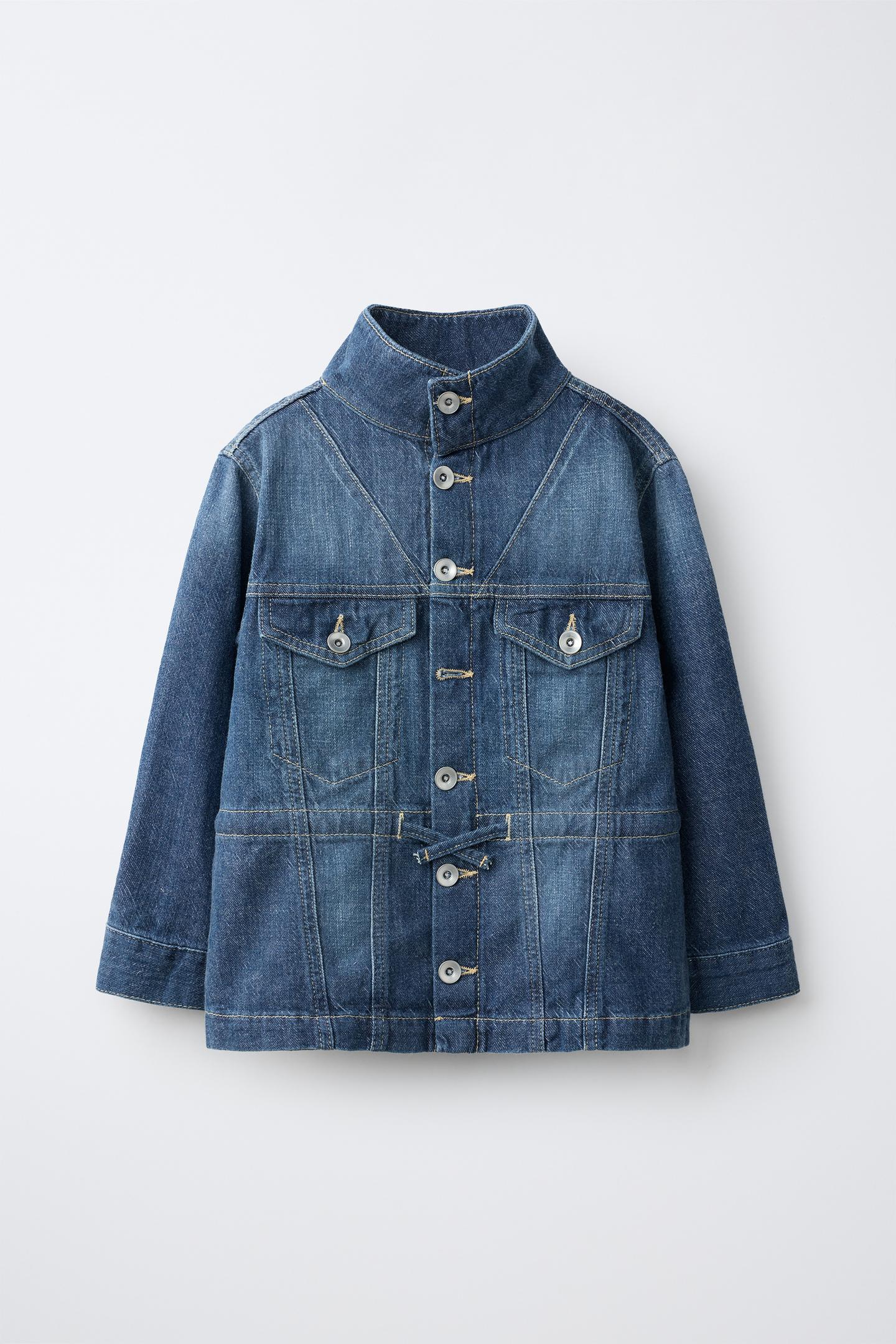 Детская куртка Zara Denim Jacket with Drawstring, цвет: Индиго