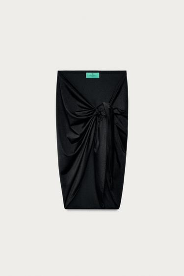 PARÉO UNI MARISA BERENSON X ZARA EN MÉLANGE DE POLYAMIDE - Noir de Zara