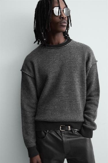 CONTRAST REVERSED SEAM JUMPER - Anthracite Grey by Zara - Image 5