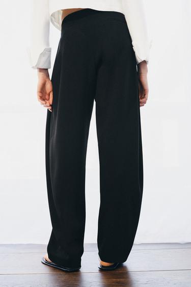 ZW COLLECTION WIDE-LEG TROUSERS WITH PLEATS - Black by Zara - Image 2