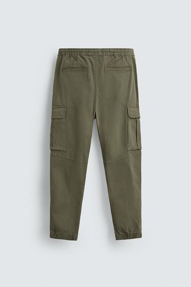SLIM FIT CARGO TROUSERS - Khaki by Zara - Image 6
