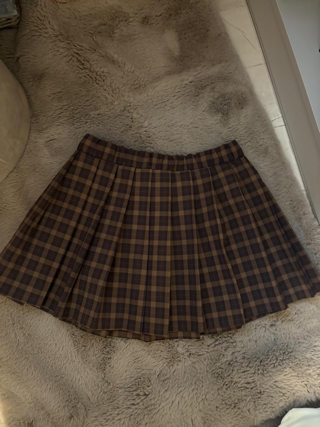 CHECK PLEATED MINI SKIRT - Image 5