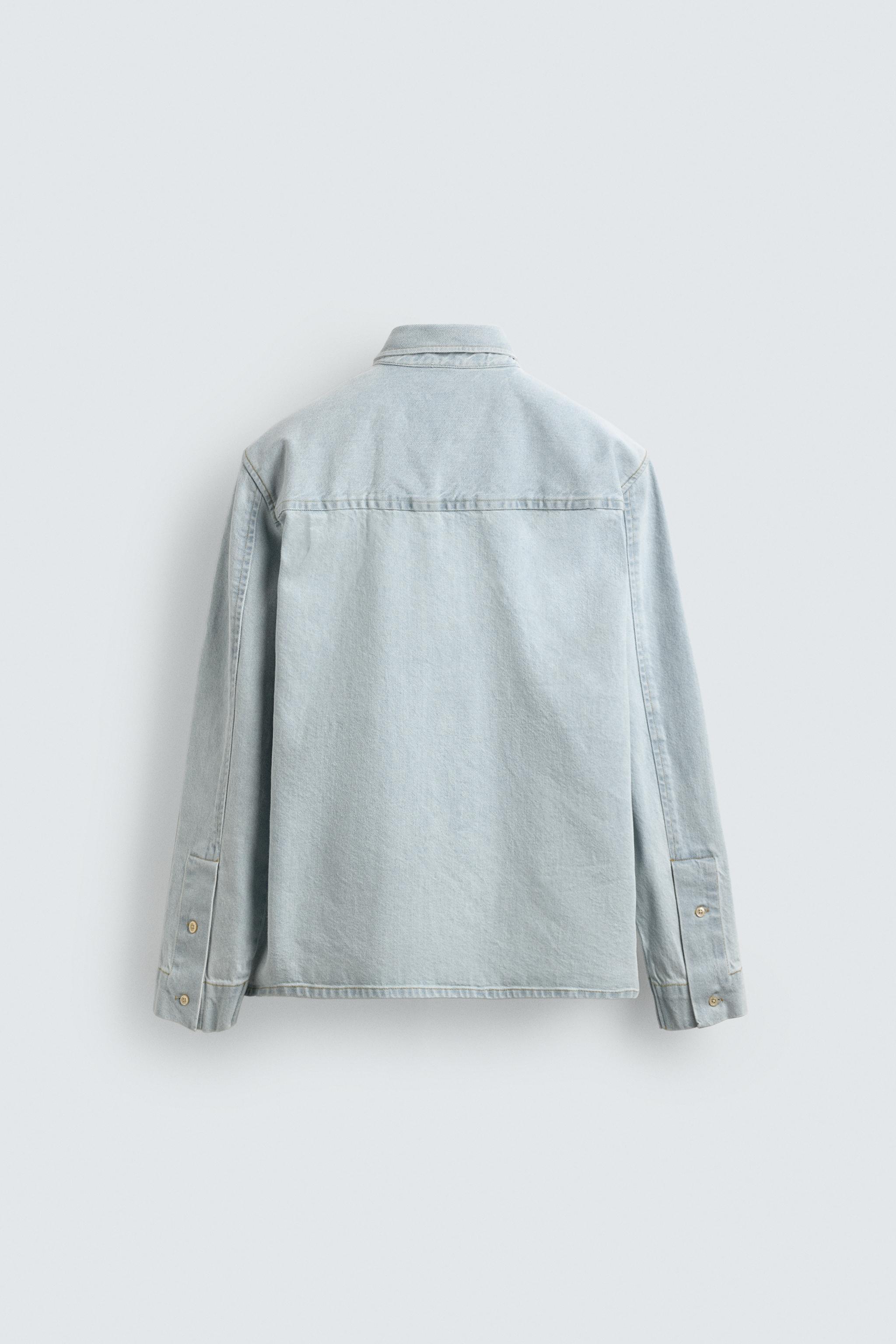 RELAXED FIT WASHED DENIM SHIRT