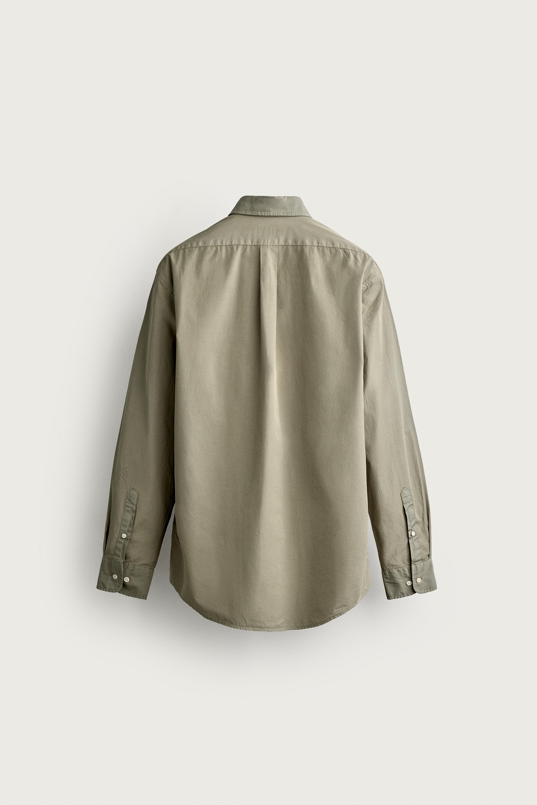 Мужские рубашки Zara COTTON REGULAR FIT SHIRT — фото 8