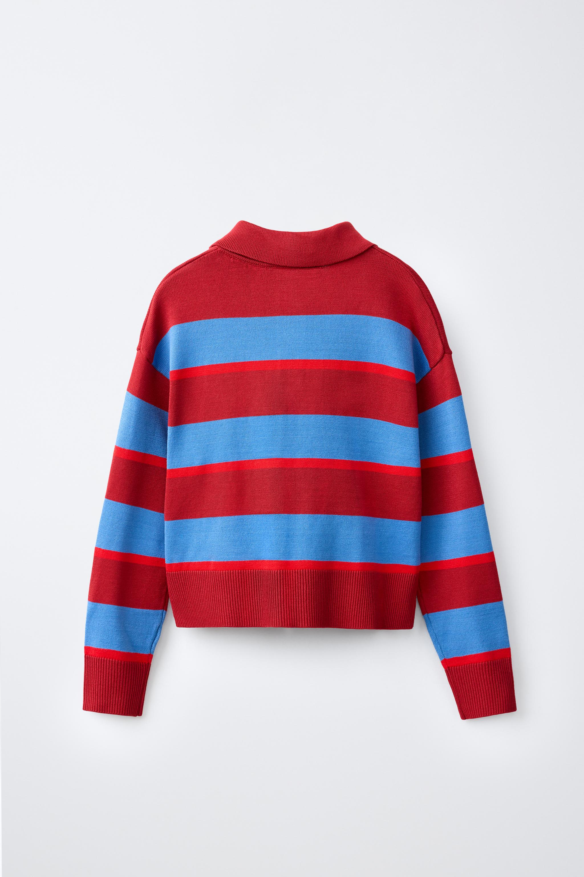 PULL EN MAILLE POLO À RAYURES