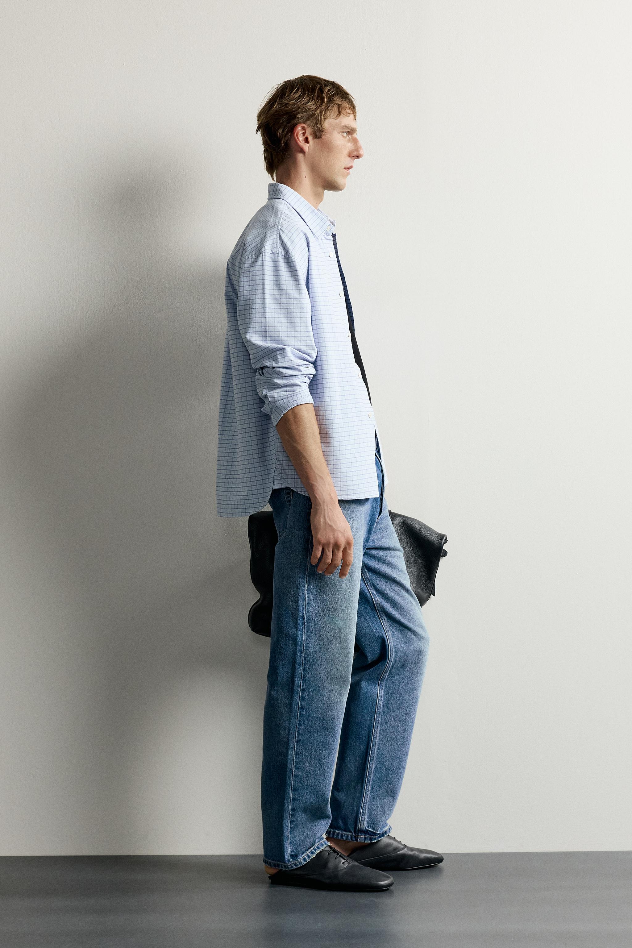 Zara RELAXED FIT OXFORD GÖMLEK görsel 4