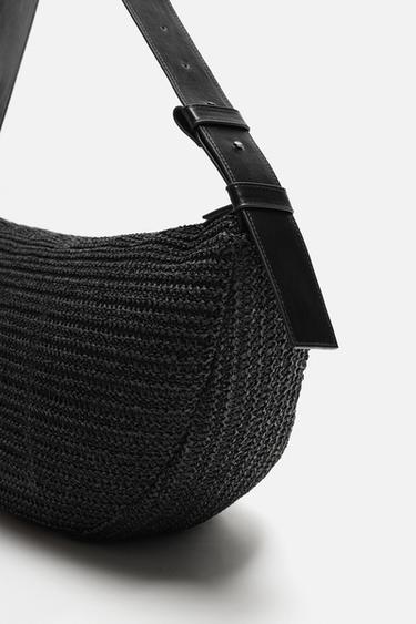 BRAIDED SHOULDER BAG - Black by Zara - Image 4