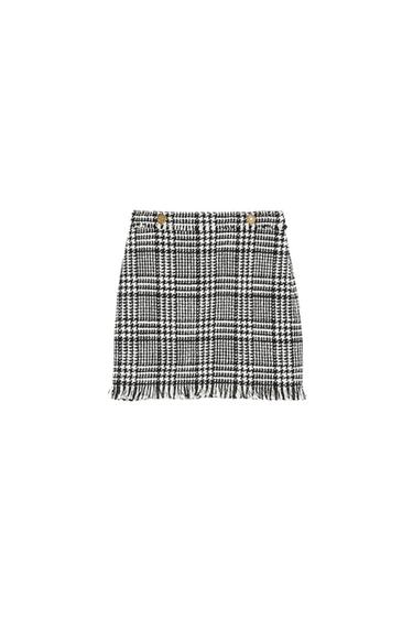 CHECKED MINI SKIRT