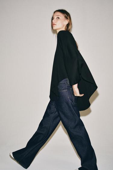 SUPIMA® COTTON CAPE T-SHIRT - Black by Zara