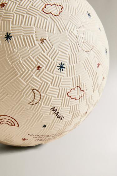 KIDS' TOY BALL WITH RAISED DESIGN — Cream 2