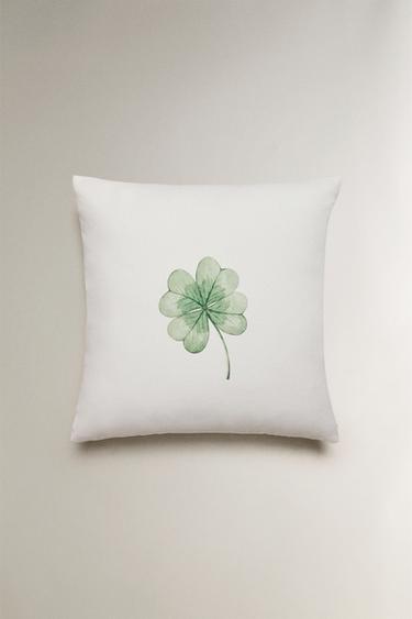 HOUSSE DE COUSSIN TRÈFLE - Beige clair de Zara - Image 0