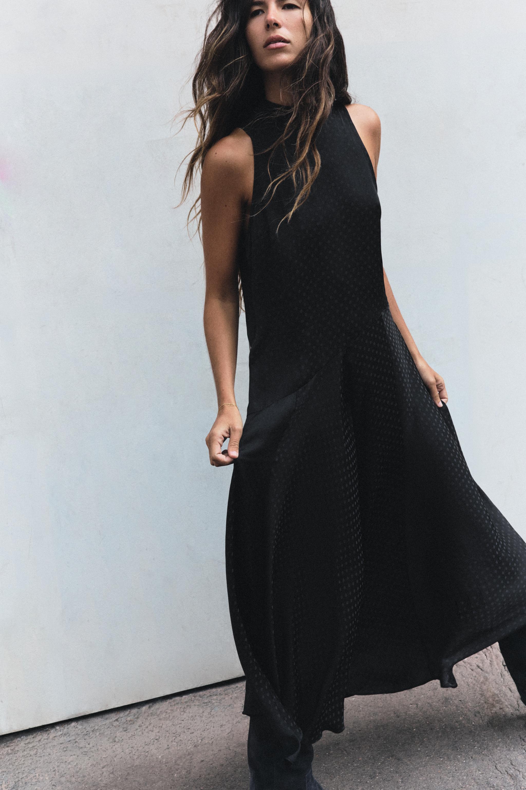 LONG POLKA-DOT DRESS