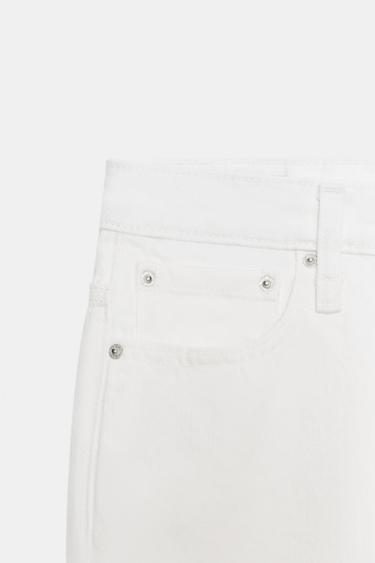 Z1975 CROPPED MID-RISE JEANS - White by Zara - Image 11