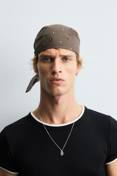 ربطة رأس بطبعة PAISLEY - بني الخاص بـ Zara - صورة 0