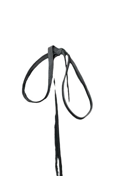 VESTIDO MINI HALTER FRUNCES - Antracita oscuro de Zara