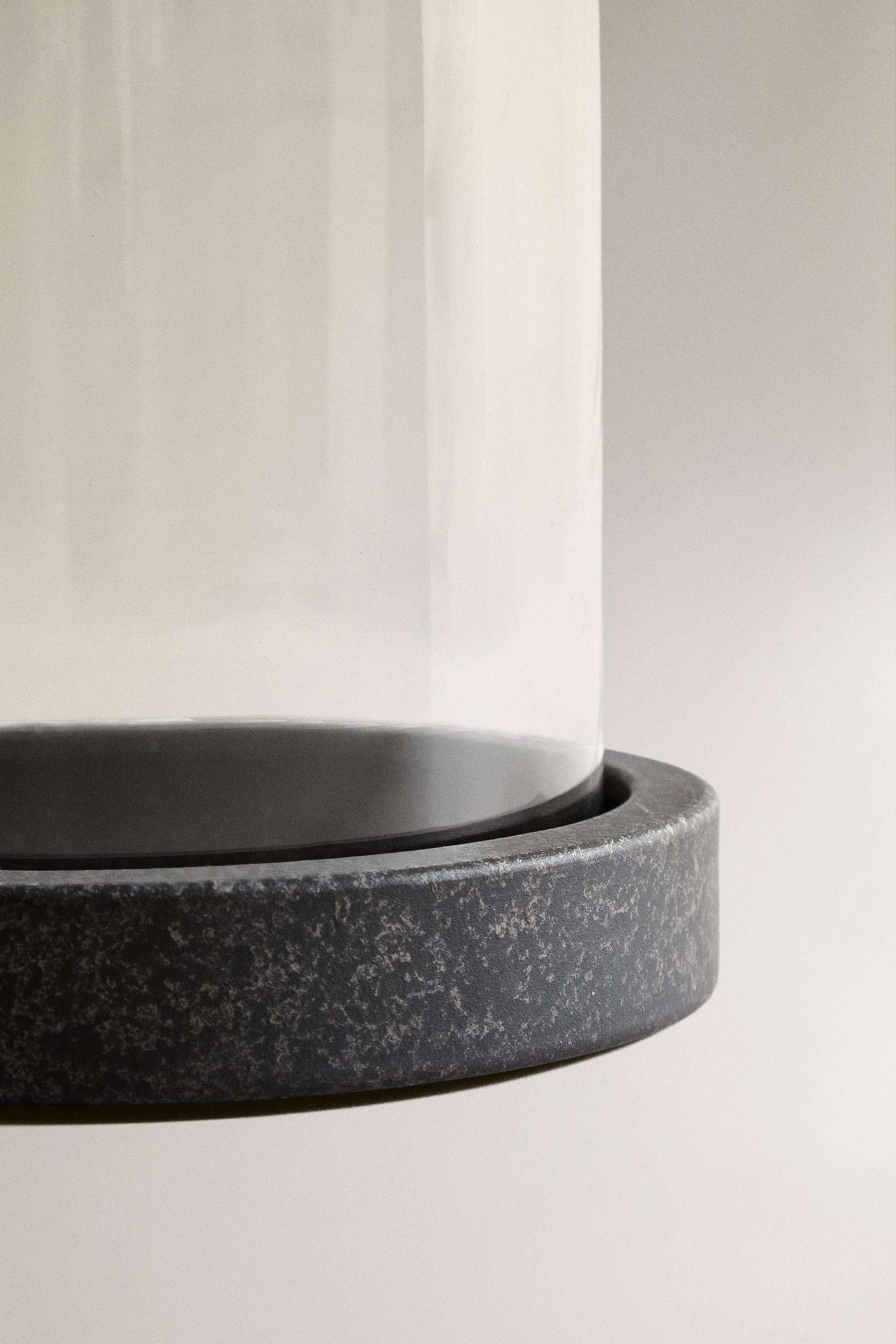 VASE LANTERNE EN VERRE