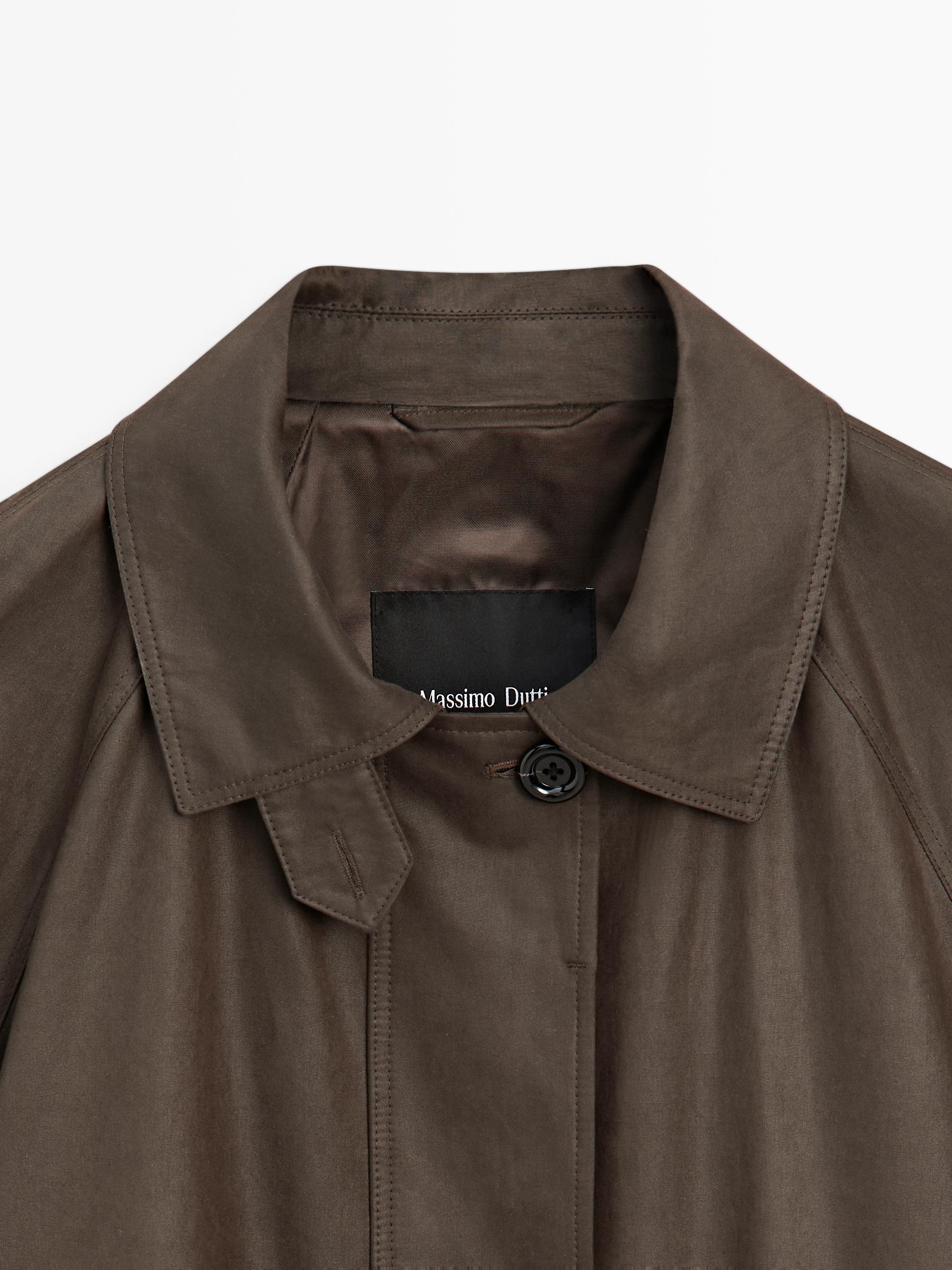 Parka longue détail poches
