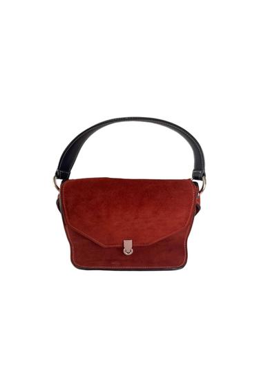 BOLSO DE PIEL BURDEOS