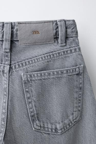 RIPPED BARREL JEANS - Grey by Zara - Image 3