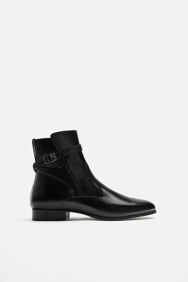 LEREN LAARZEN MET GESP BOBBY GILLESPIE X ZARA - Zwart van Zara