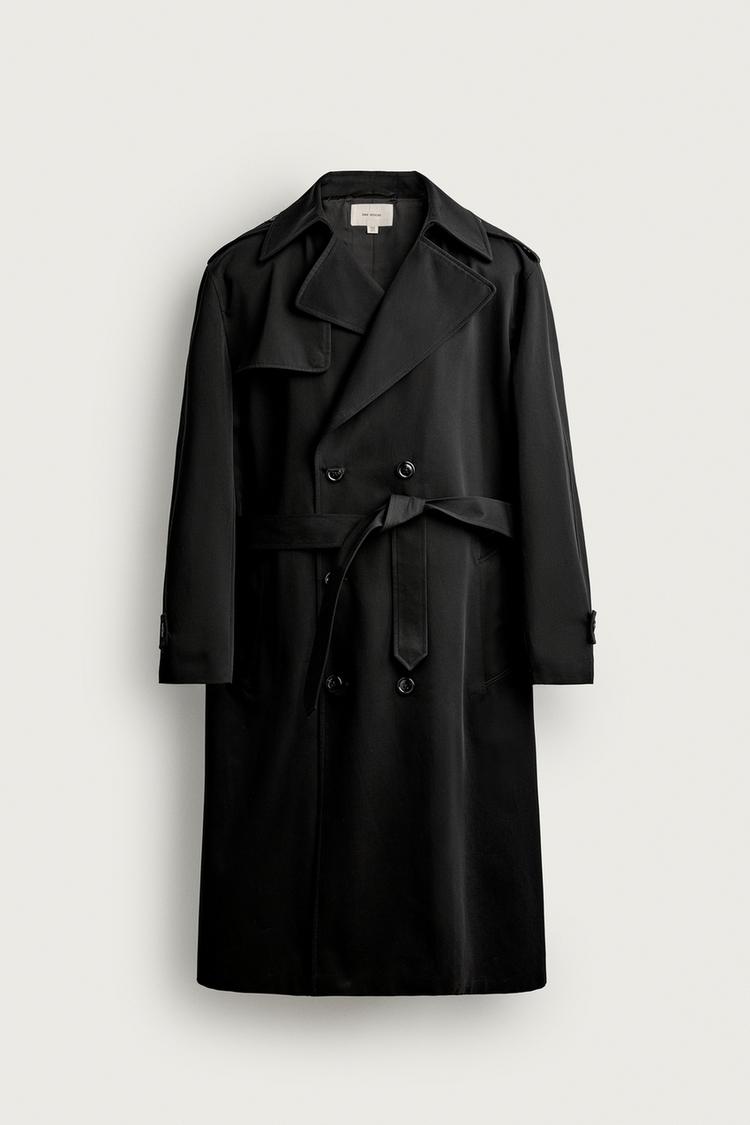 MANCO® WATER-REPELLENT TRENCH COAT — Black