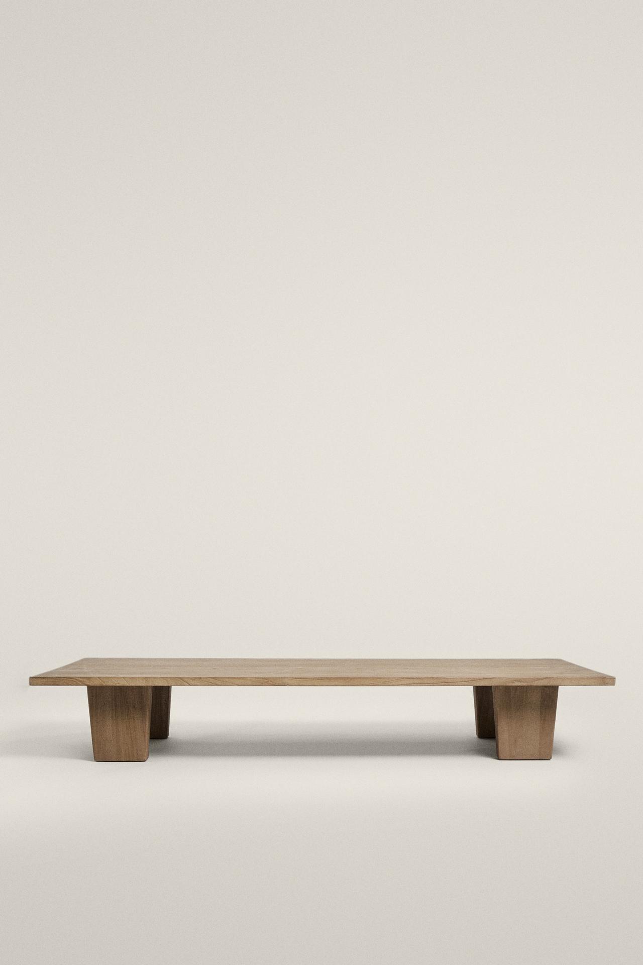 ELM WOOD CENTER TABLE/ COFFEE TABLE — Light beige