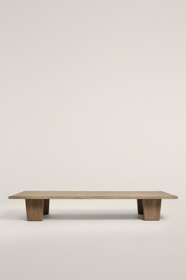ELM WOOD CENTER TABLE/ COFFEE TABLE — Light beige 2