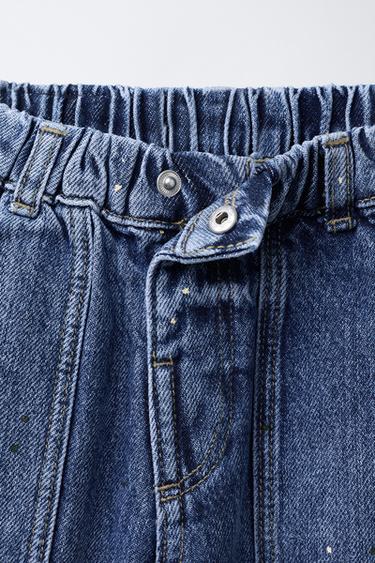 BALLOON JEANS WITH POLKA DOTS - Blue by Zara - Image 2