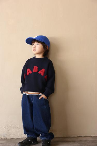 BABAR ™ EMBROIDERED KNIT SWEATER - navy by Zara
