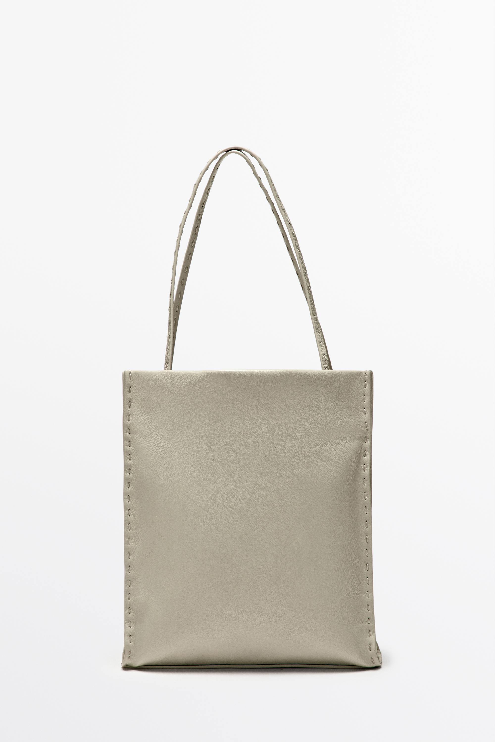 Nappa leather double compartment bag