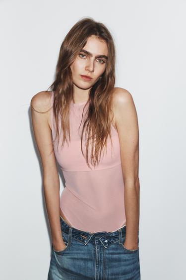 Body Rose Poudré Glamour Taille 14 - Manches Longues En Coton Mixte - Neuf Avec étiquettes