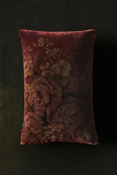 Zara VELVET THROW PILLOW COVER - Terracotta