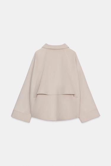 VESTE AVEC LAINE FERMETURE ÉCLAIR ZW COLLECTION - Écru de Zara - Image 9