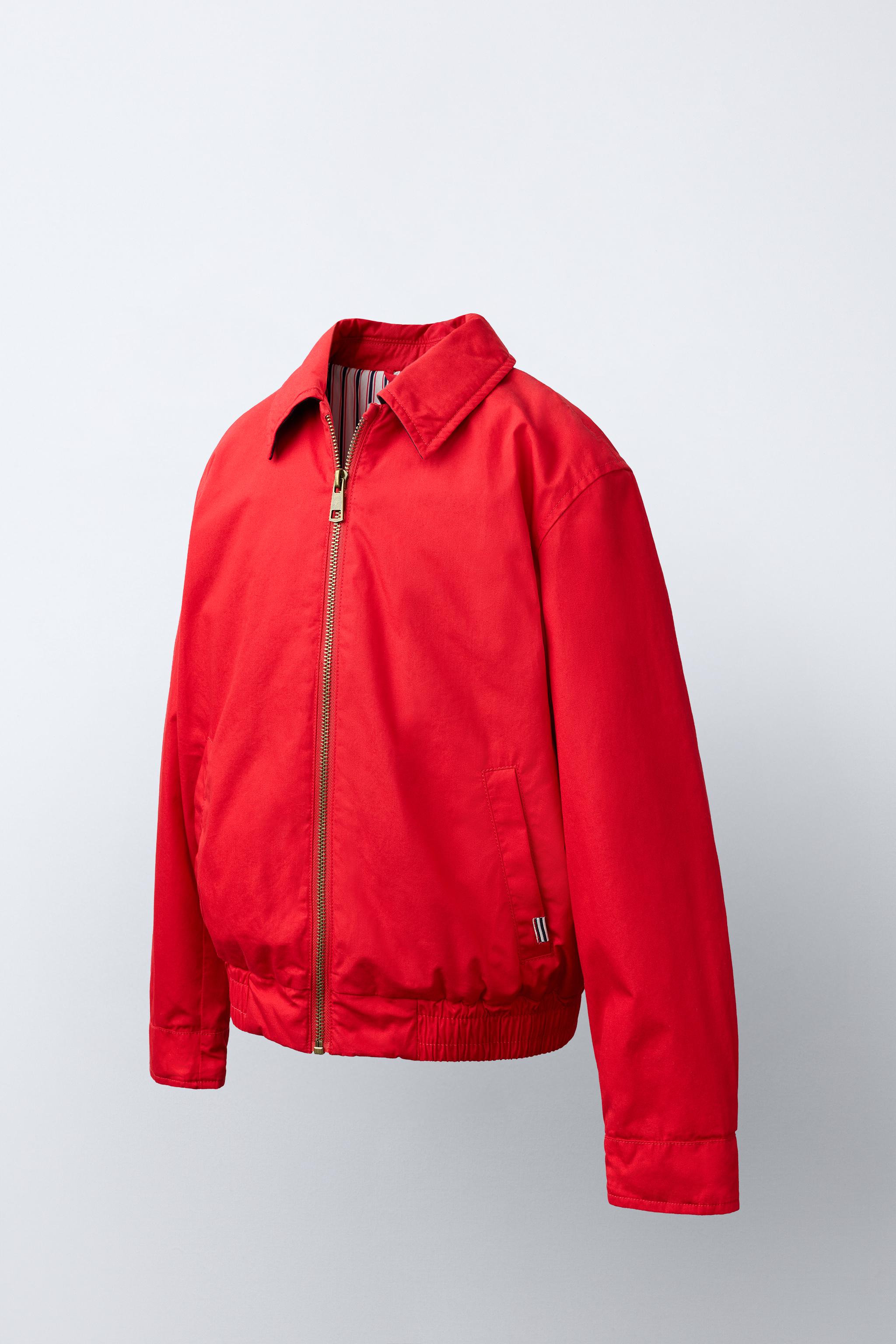 QUILTED BOMBER JACKET — Red (alternate view)