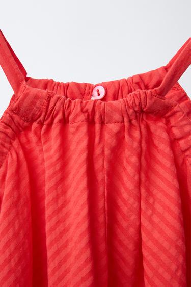 ROBE À TEXTURE - Rouge de Zara - Image 2