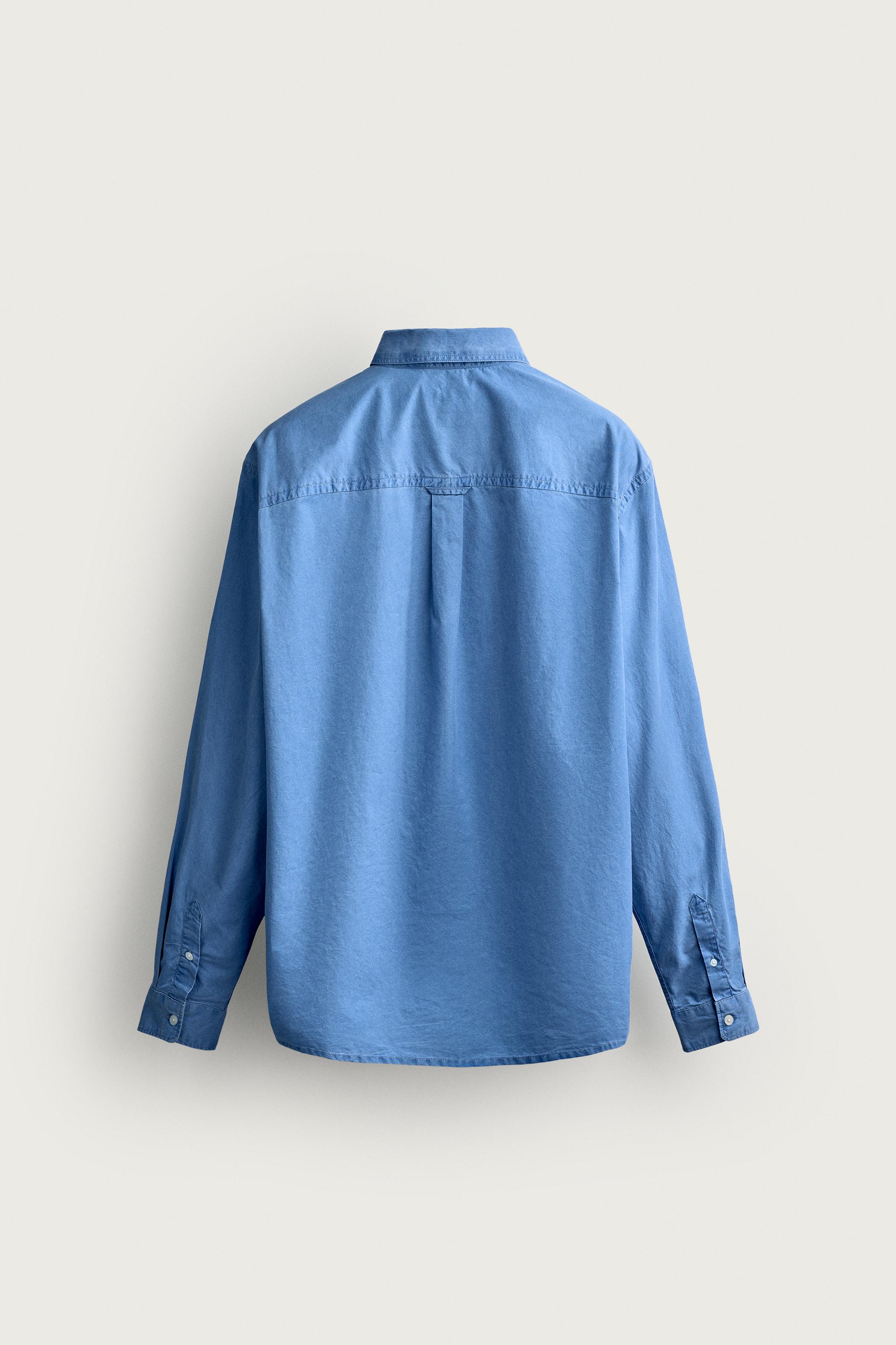 CHEMISE DÉLAVÉE COUPE DÉCONTRACTÉE