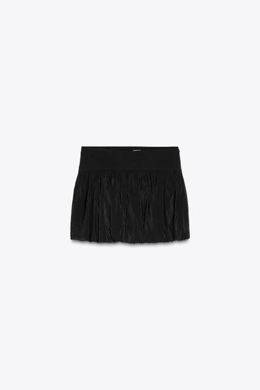 JUPE-SHORT BALLON - Noir de Zara - Image 4