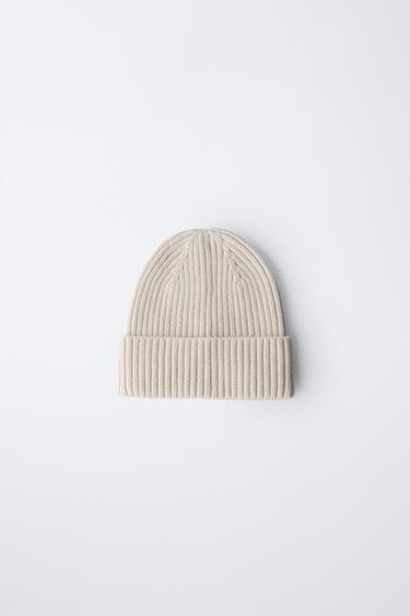 PLAIN KNIT BEANIE - Ice by Zara