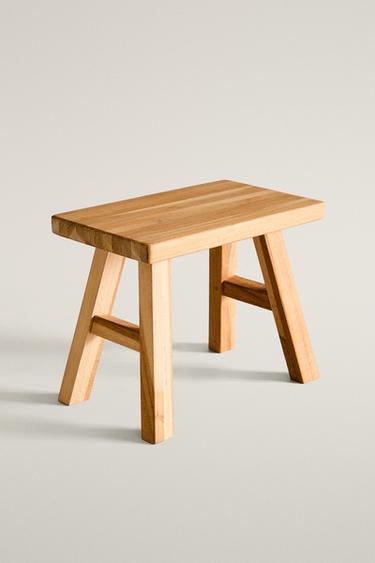 SMALL WOODEN STOOL — Multicolored 2