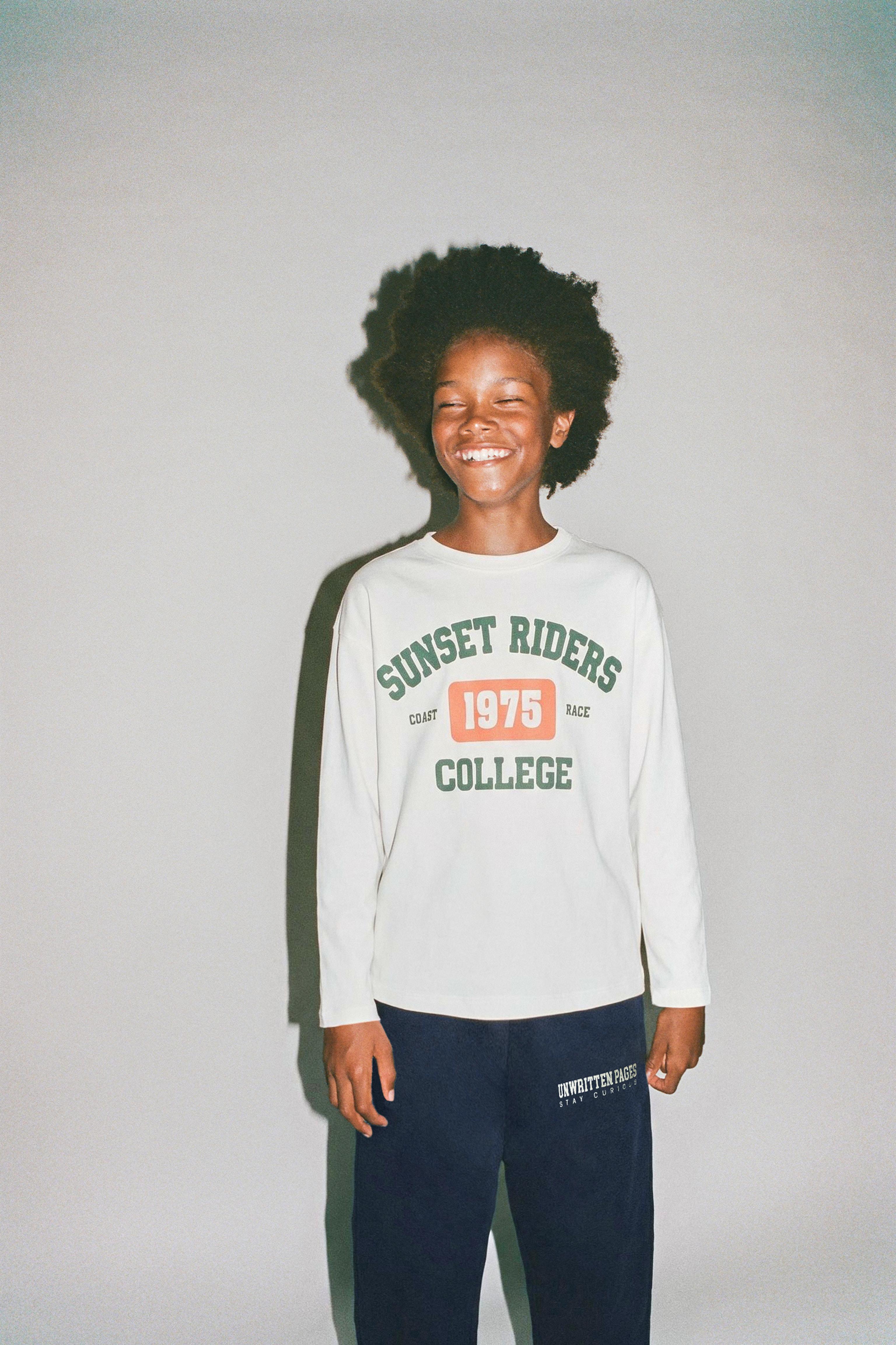 VARSITY PRINT T-SHIRT - White | ZARA United States