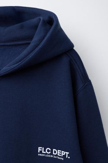 SLOGAN PRINT HOODIE - Blue by Zara - Image 2