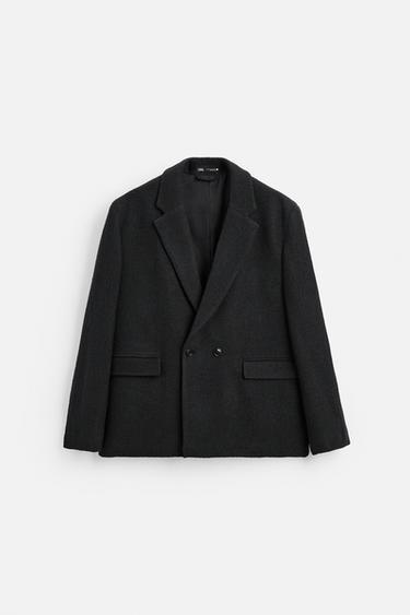 BLAZER TRAJE VISCOSA - LANA - Negro de Zara