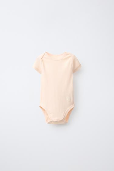 FIVE-PACK SHORT SLEEVE LABEL BODYSUITS — Orange 2