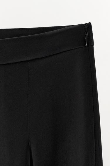 PANTALON BOUFFANT SATINÉ FLUIDE - Noir de Zara - Image 4
