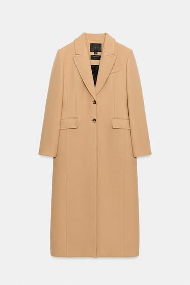 ABRIGO ENTALLADO MEZCLA DE LANA ZW COLLECTION - Camel claro de Zara - Imagen 0