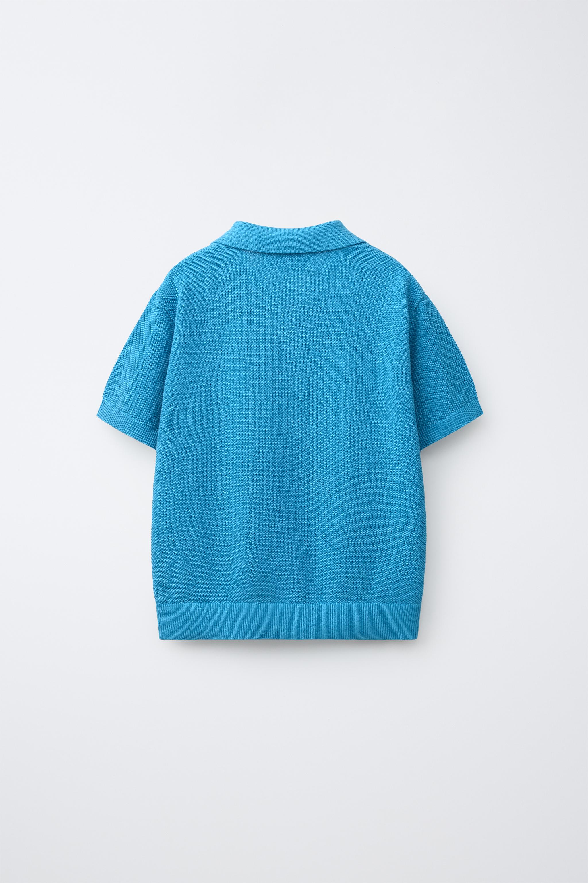 Детские рубашки Zara KNIT PIQUÉ POLO SHIRT — фото 2