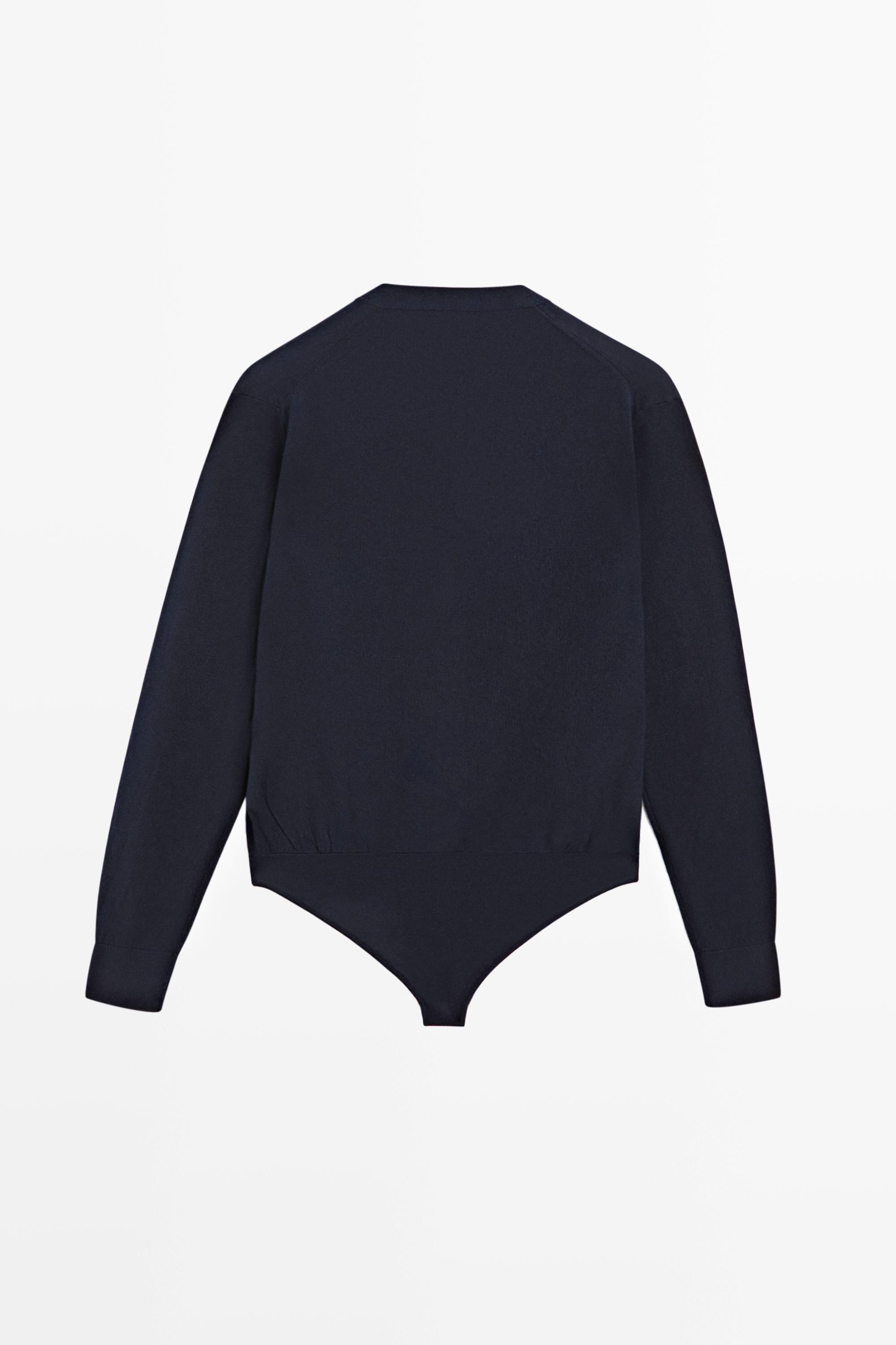 Silk blend bodysuit with button details - STUDIO